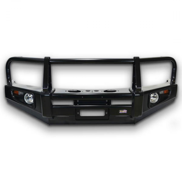 BULL BAR CLASSIC BLACK DELUXE TOYOTA HILUX REVO 9/2018+ WIDE BODY - BU59-3728