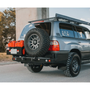 REAR BAR LC 100 IFS..WITH TWIN JERRY CAN AND SINGLE TIRE CARRIERS - BW80-4109