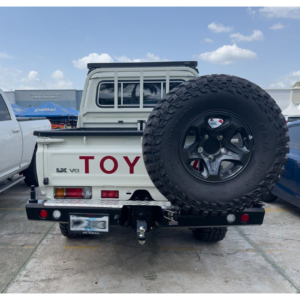 REAR BAR TOYOTA LAND CRUISER 79 SERIES WITH SINGLE WHEEL CARRIER AND DUAL JERRY CAN HOLDER - BW80-4143